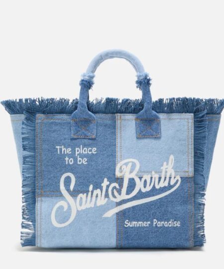 Borsa donna MC2 Saint Barth Colette in Denim PATCHWORK