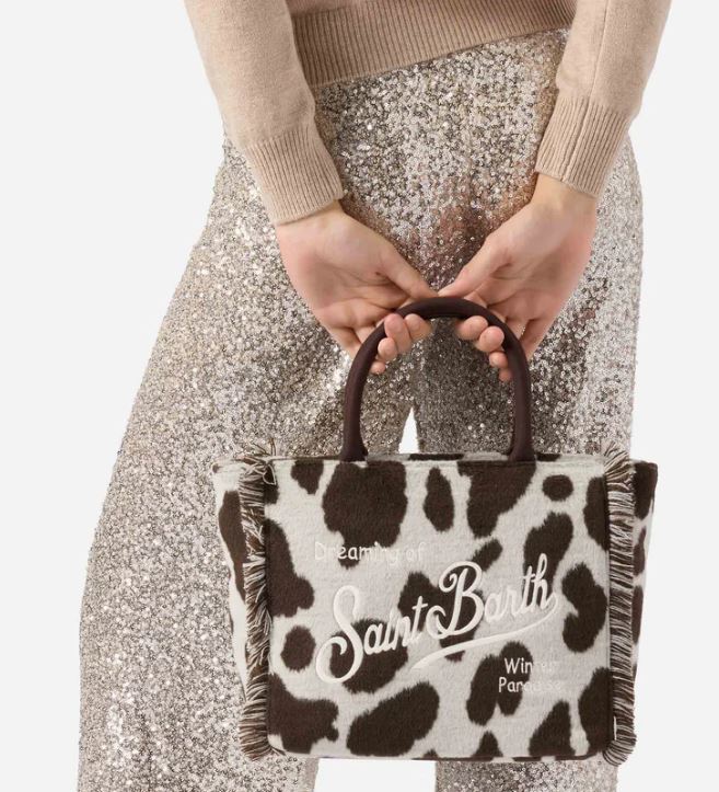 Borsa donna MC2 Saint Barth a mano Colette Felt in misto lana muccata - immagine 2