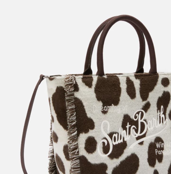 Borsa donna MC2 Saint Barth a mano Colette Felt in misto lana muccata - immagine 3