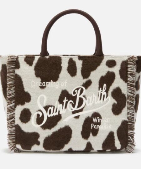 Borsa donna MC2 Saint Barth a mano Colette Felt in misto lana muccata