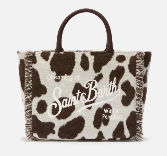 Borsa donna MC2 Saint Barth a mano Colette Felt in misto lana muccata