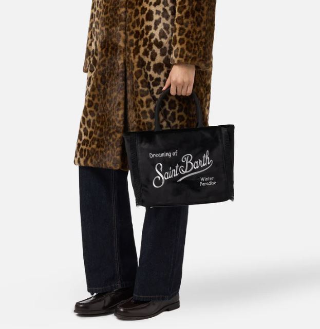 Borsa donna MC2 Saint Barth a mano Colette Velvet in velluto - NERO - immagine 2