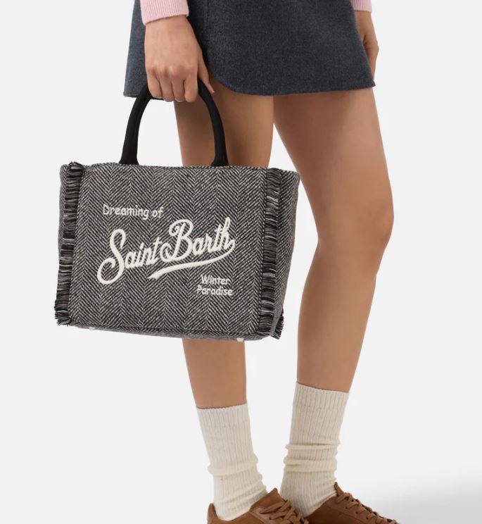 Borsa donna MC2 Saint Barth a mano Colette Wool in misto lana spigata - immagine 2