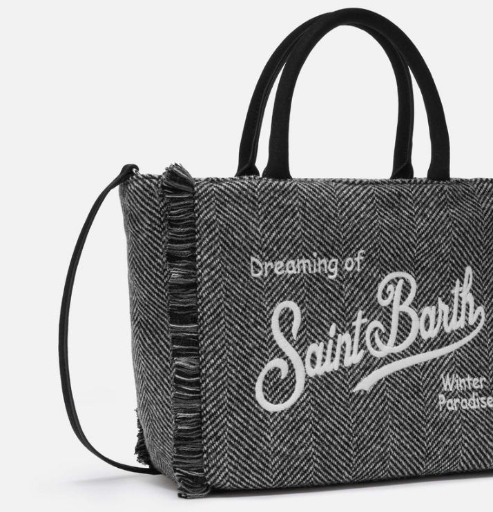 Borsa donna MC2 Saint Barth a mano Colette Wool in misto lana spigata - immagine 3