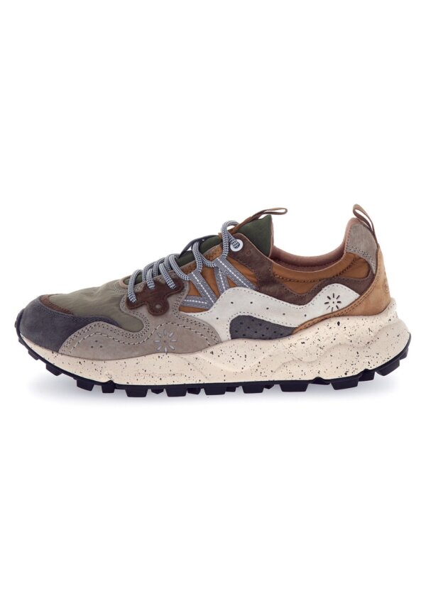 Sneakers FLOWER MOUNTAIN Yamano 3 Man suede/nylon Grey-Onion - immagine 2