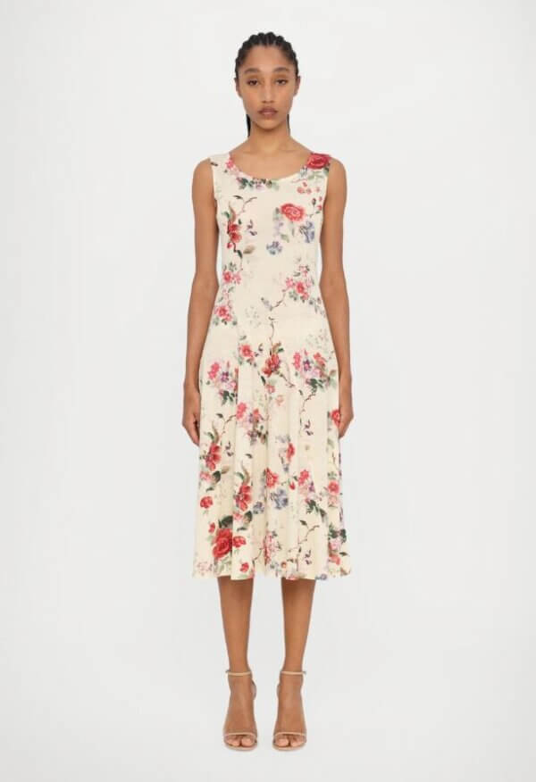 Max Mara Weekend Abito in jersey CUBANO tema floreale
