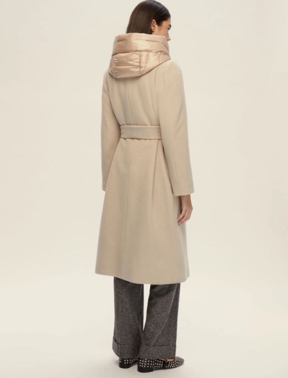 Cappotto in panno EMME di MARELLA soft imbottito ecrù - DESIDERIO - immagine 2