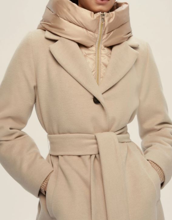 Cappotto in panno EMME di MARELLA soft imbottito ecrù - DESIDERIO - immagine 3