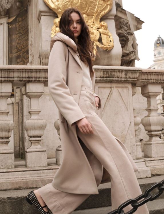 Cappotto in panno EMME di MARELLA soft imbottito ecrù - DESIDERIO - immagine 4