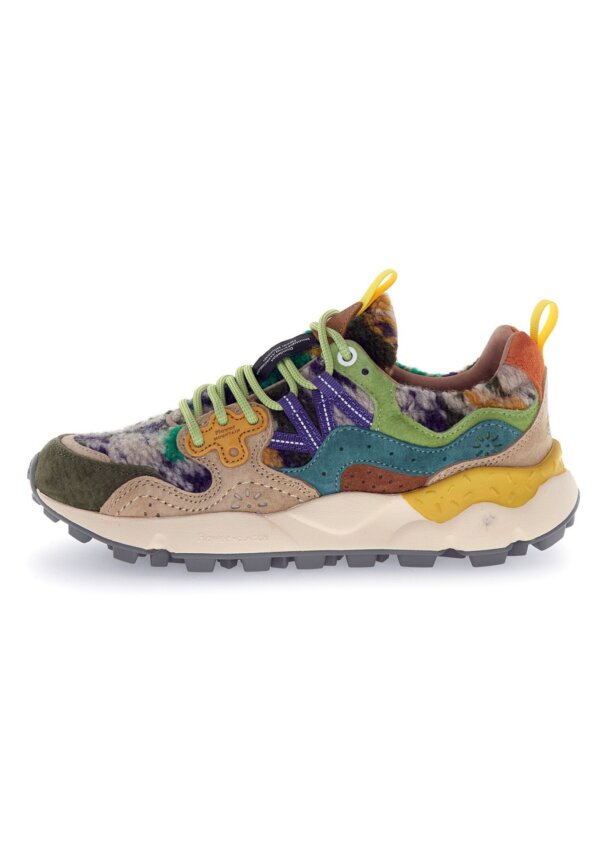 Sneakers FLOWERMOUNTAIN Yamano 3 Woman suede/teddy grey-taupe-dark green - immagine 3