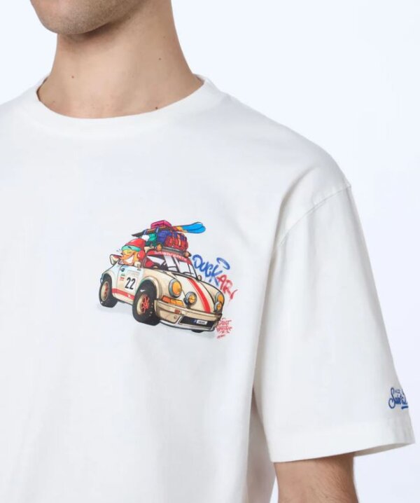 MC2 SAINT BARTH T-shirt da uomo in cotone pesante Arnott con la macchina Papera Cryptopuppets | EDIZIONE SPECIALE CRYPTOPUPPETS
