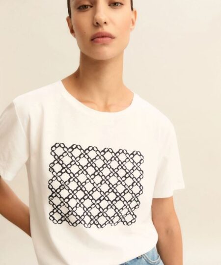 EMME di Marella - T-Shirt con stampa e applicazione EMMRACCONTO - Blu