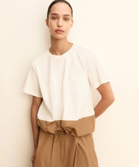 EMME di Marella - Blusa in jersey e taffetà EMMZORRO - Cammello