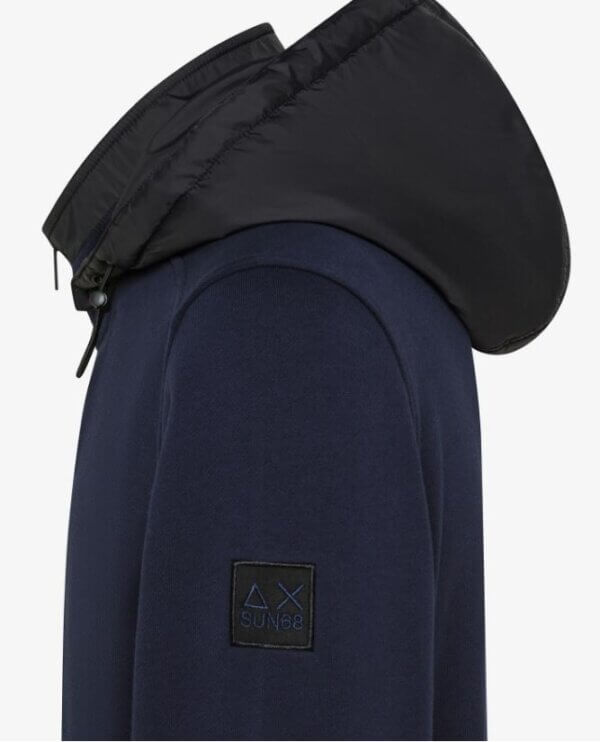 Giacca  in felpa SUN68 uomo di cotone e nylon - NAVY BLUE - immagine 2