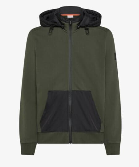 Giacca  in felpa SUN68 uomo di cotone e nylon - MILITARE SCURO