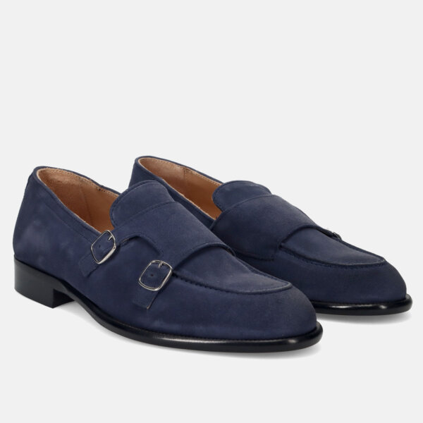Mocassino uomo PAWELK'S Camoscio Old Mare con doppia fibbia 22181