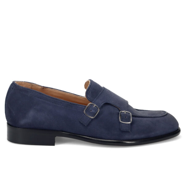 Mocassino uomo PAWELK'S Camoscio Old Mare con doppia fibbia 22181 - immagine 4