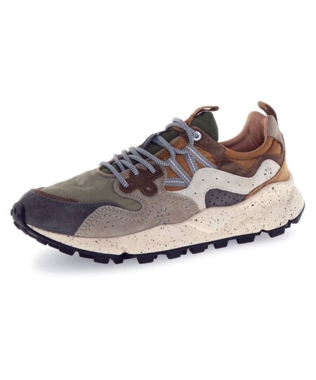 Sneakers FLOWER MOUNTAIN Yamano 3 Man suede/nylon Grey-Onion