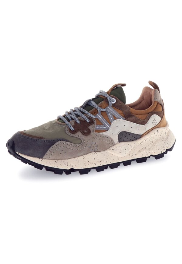 Sneakers FLOWER MOUNTAIN Yamano 3 Man suede/nylon Grey-Onion