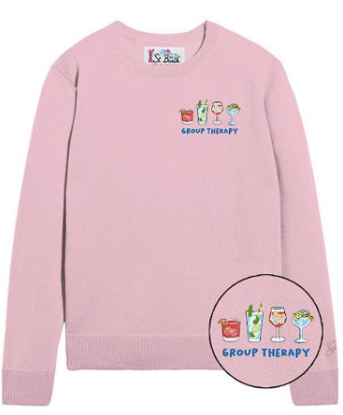 Maglione MC2 SAINT BARTH donna New Queen in misto cashmere rosa - Group Therapy