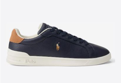 Sneakers RALPH LAUREN uomo Heritage Court II in pelle - Navy