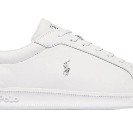Sneakers RALPH LAUREN uomo Heritage Court II in pelle - White/Silver