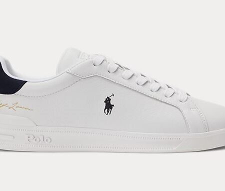 Sneakers RALPH LAUREN uomo Heritage Court II in pelle - White/Hunter Navy