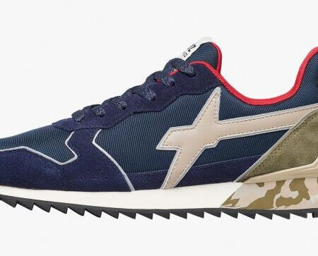 Sneakers in tessuto tecnico e suede W6YZ ''Just Say Wizz'' Uomo JET-M Navy / Beige / Militare