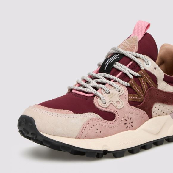 Sneakers FLOWERMOUNTAIN Yamano 3 Woman suede / tessuto tecnico Light Rose/Pink/Brown - immagine 2