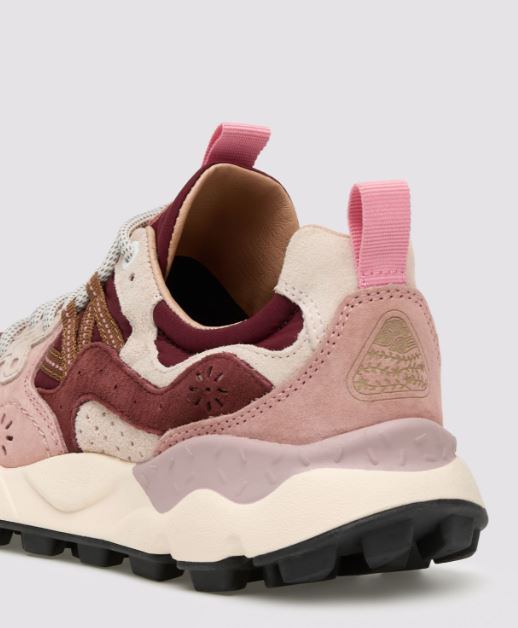 Sneakers FLOWERMOUNTAIN Yamano 3 Woman suede / tessuto tecnico Light Rose/Pink/Brown - immagine 3