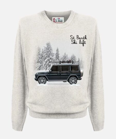 Maglione MC2 Saint Barth girocollo Heron Print  SKI LIFT
