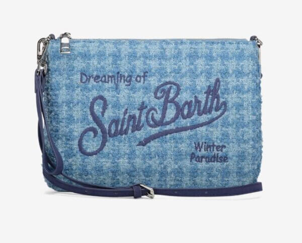 MC2 Saint Barth Parisienne in tweed blu con catena