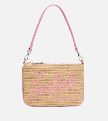 Borsa MC2 Saint Barth Parisienne Mini pouch effetto paglia beige Straw 1121 EMB