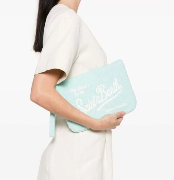 Borsa MC2 Saint Barth Parisienne Sponge Terry Embossed Zebra 56 WATER GREEN - immagine 2