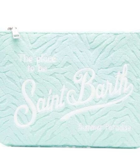 Borsa MC2 Saint Barth Parisienne Sponge Terry Embossed Zebra 56 WATER GREEN