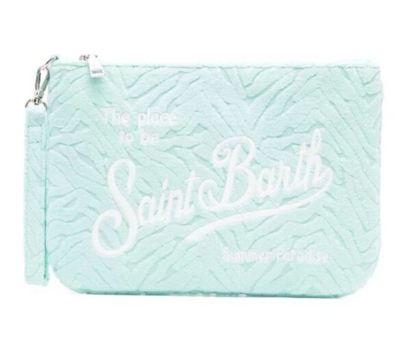 Borsa MC2 Saint Barth Parisienne Sponge Terry Embossed Zebra 56 WATER GREEN