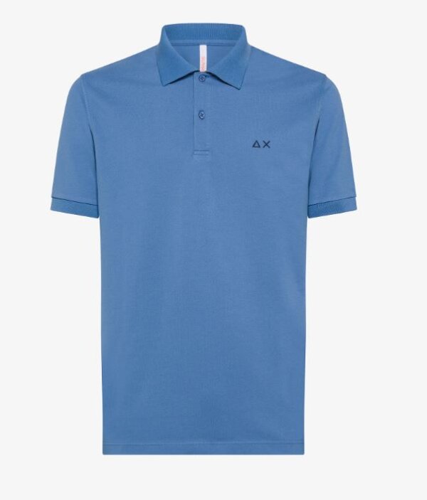 Polo SUN68 uomo under collar print col. Avio