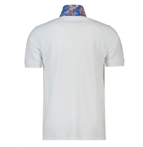 Polo SUN68 uomo under collar print col. Bianco - immagine 2