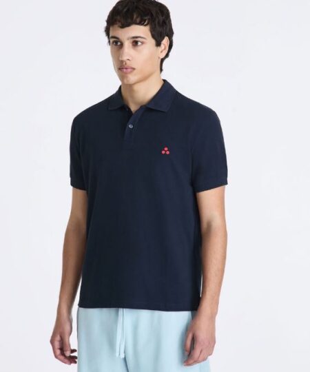 Polo PEUTEREY in cotone piqué con logo ricamato ZENO 02 - NOTTE