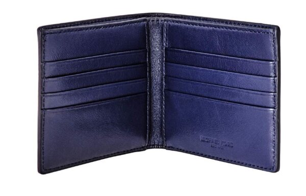 Portafoglio uomo MICHAEL KORS in pelle lavorata HARRISON Navy Blue - immagine 2