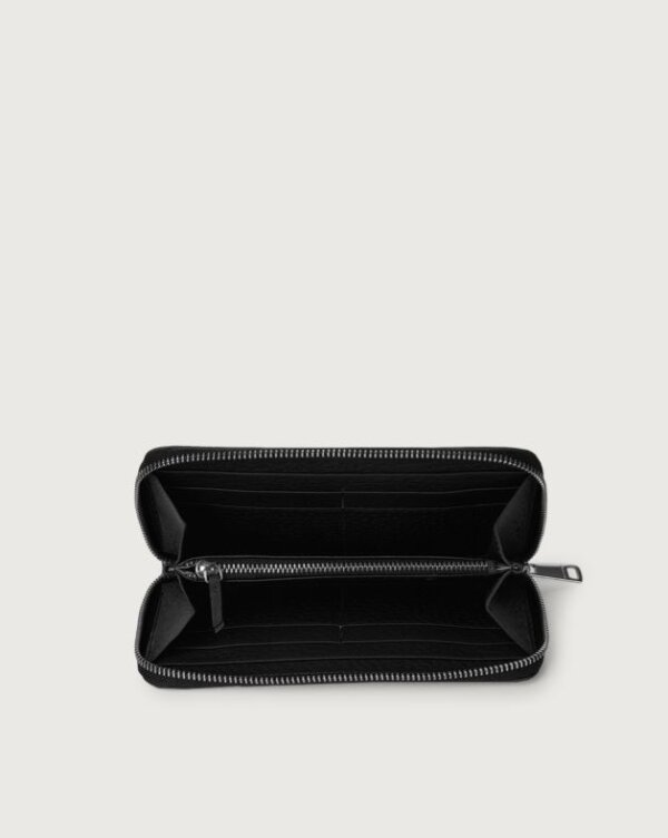 ORCIANI Portafoglio zip around Soft in pelle - nero - immagine 3