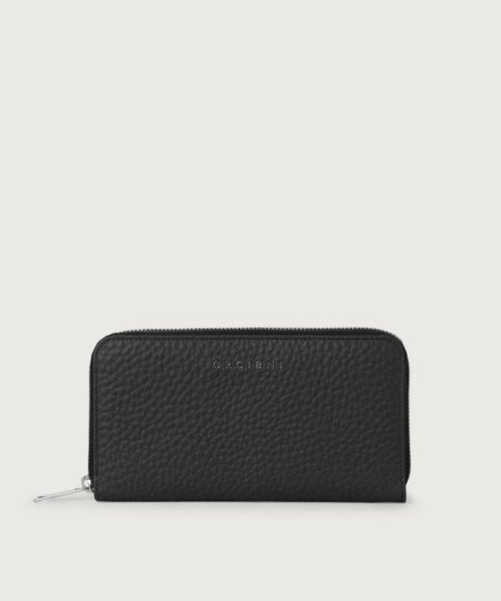 ORCIANI Portafoglio zip around Soft in pelle - nero