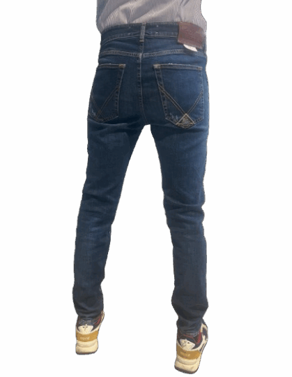 Jeans Roy Roger's 517 Special MAN Denim Elast. Quad strappato