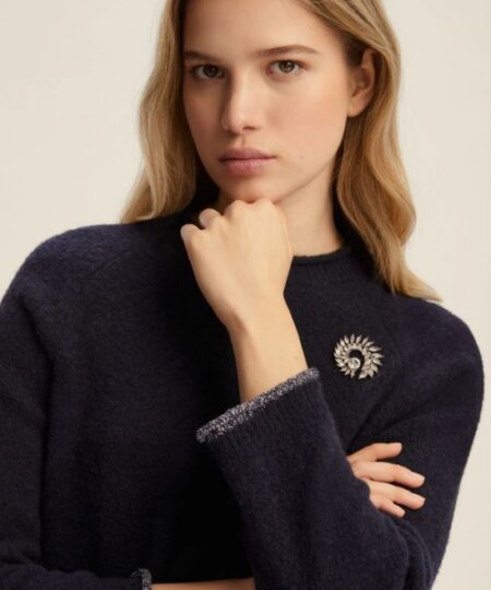 Maglia EMME di MARELLA svasata con lurex blu - REGENT