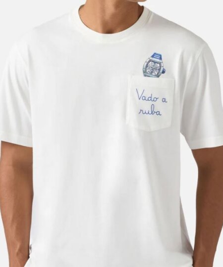 T-shirt MC2 Saint Barth ricamo sul taschino VADO A RUBA