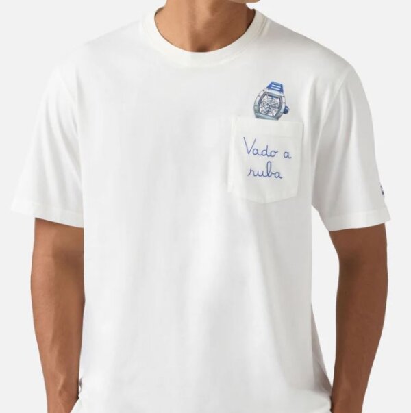 T-shirt MC2 Saint Barth ricamo sul taschino VADO A RUBA