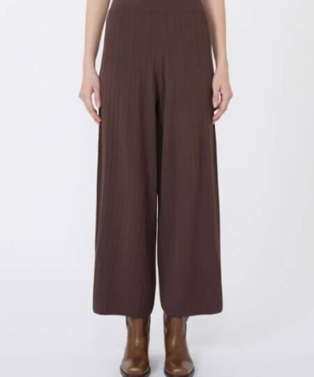 Pantalone MAX MARA WEEKEND in filato di viscosa - cioccolato SUPERBO