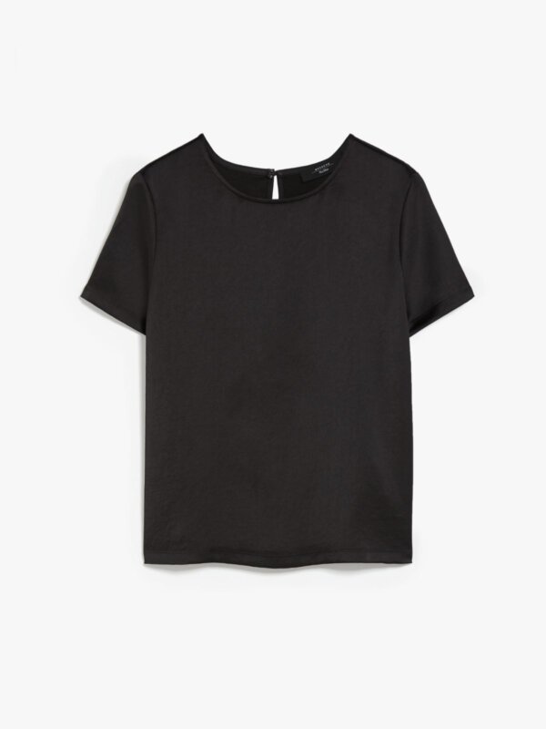 T-shirt in raso tecnico e jersey MaxMara Weekend Torres nero - immagine 3