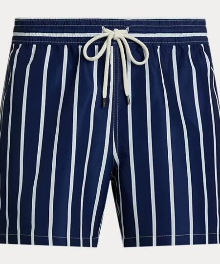Costume da Bagno RALPH LAUREN Classics Navy/White Vertical Wide Stripe Slim Fit Traveler