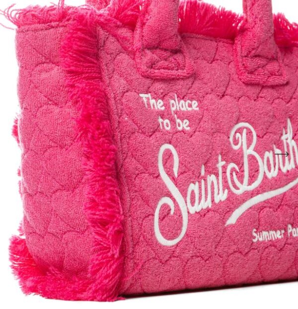 Borsa MC2 Saint Barth Vanity MINI Sponge Quilted Hearts 77 FUXIA - immagine 2